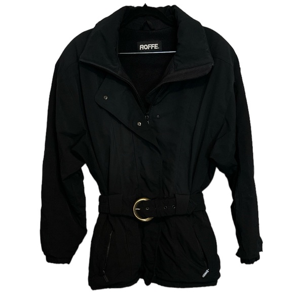 Vintage ROFFE w/ Gold Belt Ski Snowboarding Jacket Coat USA M / 8 - Picture 6 of 15